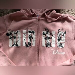 Light Pink Minnie Mouse Disney Zip-Up Hoodie Women’s Small 4/6